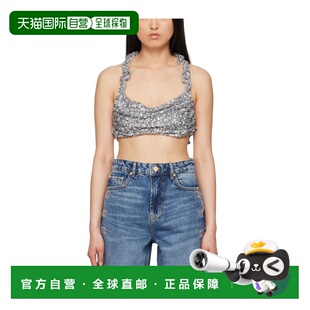 SS2024 F9054018 花色 亮片吊带 GANNI Sequins 女士衬衫