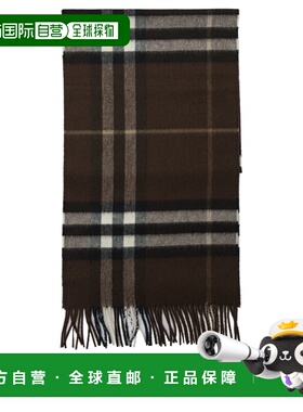 BURBERRY 女士围巾 8112638 AW2025 棕色 Mu Giant  Brown Cashme
