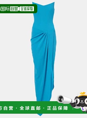 1h可退 潮奢 ALEX PERRY 女士 cr&ecirc;pe 垂褶束腰睡裙连衣裙