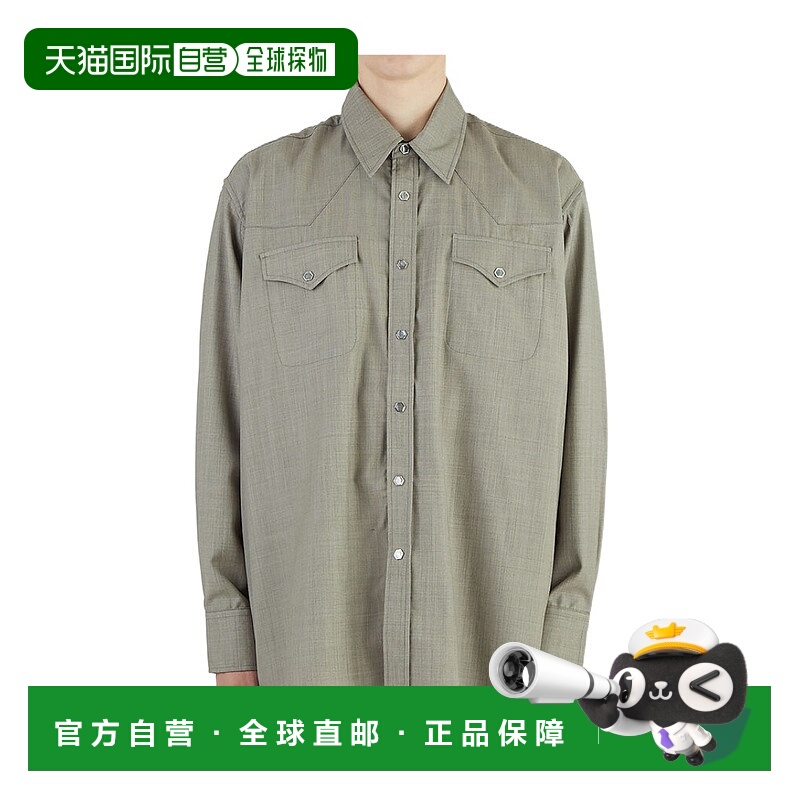 1h可退 OUR LEGACY 男士衬衫 M2212RSWGRY SS2021 灰色 剪裁牧场