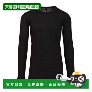 RICK OWENS 男士T恤 RU02E1252JR09 AW2025 黑色 BASIC LONG SLEE