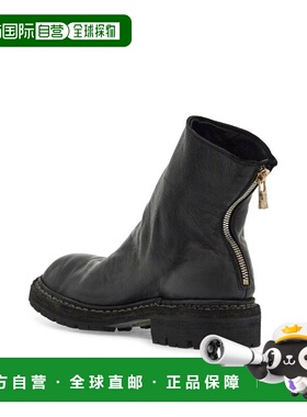 GUIDI 男士靴子 GR06VBLKT AW2024 黑色 圆头短筒靴