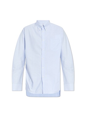 GIVENCHY 男士衬衫 BM616C16BD458 SS2026 蓝色 Shirt with a str