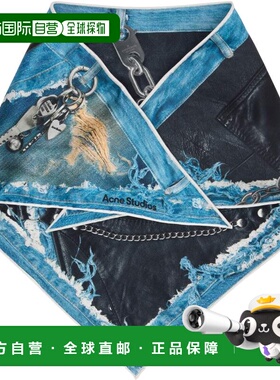 1h可退 潮奢 Acne Studios 艾克妮 女士 黑色 & 蓝色 Printed Sil