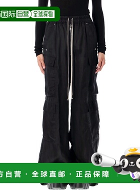 RICK OWENS 女士休闲裤 RP02E4327K09 AW2025 黑色 CARGOBELAS