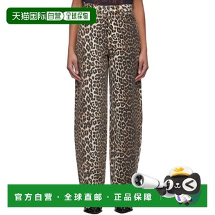 甘尼 女士 牛仔裤 潮奢 J1184 Stary GANNI Leopard 1h可退 棕色