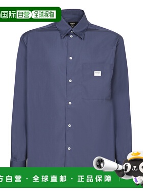 FENDI 男士衬衫 FS1285ARXOF04V6  AW2024蓝色休闲风