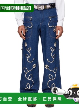 1h可退 潮奢 Chopova Lowena 男士 蓝色 Moppy Charm 牛仔裤 4090