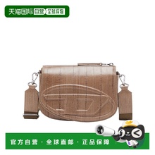 DIESEL 男士斜挎包 X10223P8245T2331 SS2025 1DR 棕色单肩单肩包