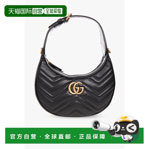 GUCCI 女士斜挎包 699514DTDHT1000 AW2025 黑色 GG Marmont Half