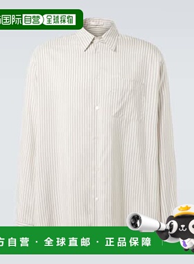 1h可退 潮奢 The Row 男士 Feme 条纹真丝衬衫 grey灰色 舒适时尚