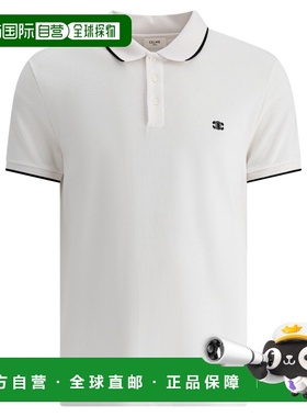 CELINE 男士POLO衫 2X75H0ZWR01OB SS2025 白色 短袖Polo衫