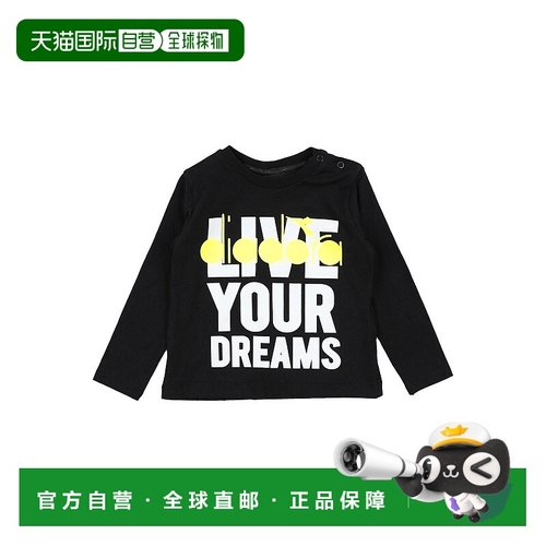 1h可退 潮奢 Diadora 迪亚多纳 婴儿 T恤童装 black黑色 舒适时尚