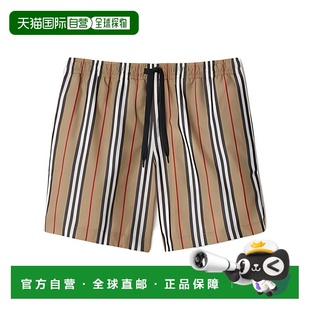 80843201 短裤 SS2024 花色 BURBERRY 条纹印花系带泳裤 男士
