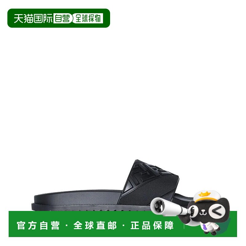 FENDI 男士凉鞋 7X1377ABO201 SS2026 黑色 Fendi Rubber Slides