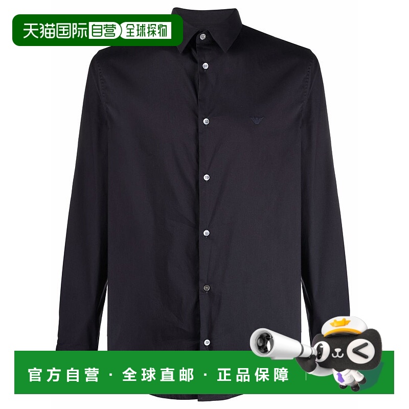 1h可退 EMPORIO ARMANI 男士衬衫 8N1C091NI9Z0934 CO 黑色长袖