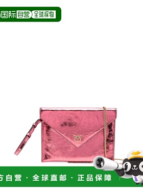 PINKO 女士钱包 104820A2OTQ59Q SS2026 粉红色 翻盖链条手拿包