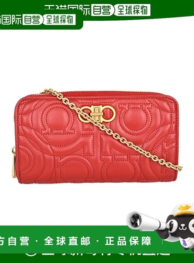 Ferragamo菲拉格慕女士斜挎包百搭收纳红色22-D332CALF链条钱包