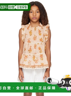 1h可退 潮奢 ZIMMERMANN 女童 米色 Tallow Gathered 儿童上装童