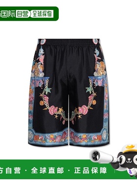 1h可退 潮奢 versace 范思哲 男士 Coral Theatre真丝短裤 100247