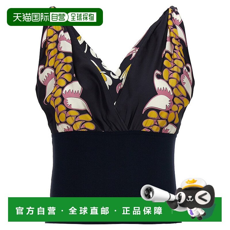 TORY BURCH 女士衬衫 157389650 SS2024 黑色 Printed silk top