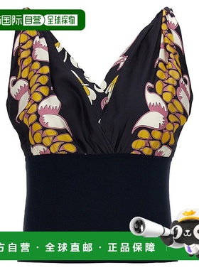 TORY BURCH 女士衬衫 157389650 SS2024 黑色 Printed silk top