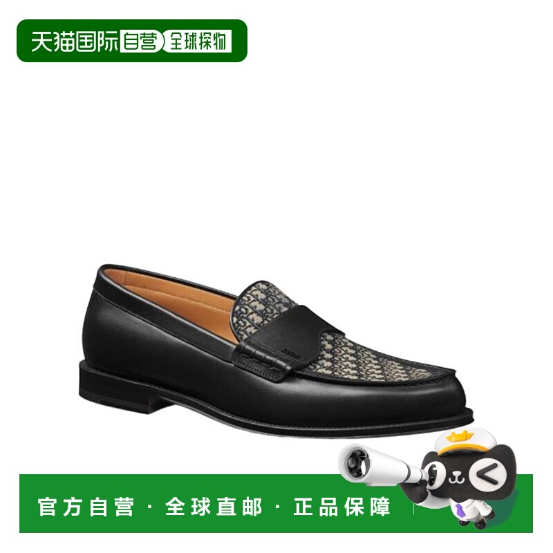 DIOR 男士商务休闲鞋 3LO146ZAQH961 CO 黑色 GRANVILLE 徽标乐福