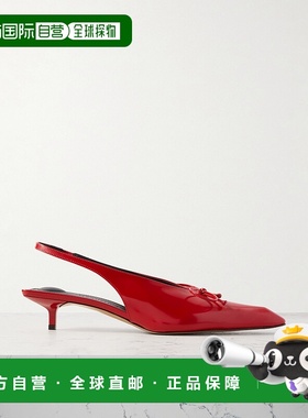 1h可退 潮奢 Jacquemus 女士 Cubisto 蝴蝶结饰皮质露跟浅口鞋 24