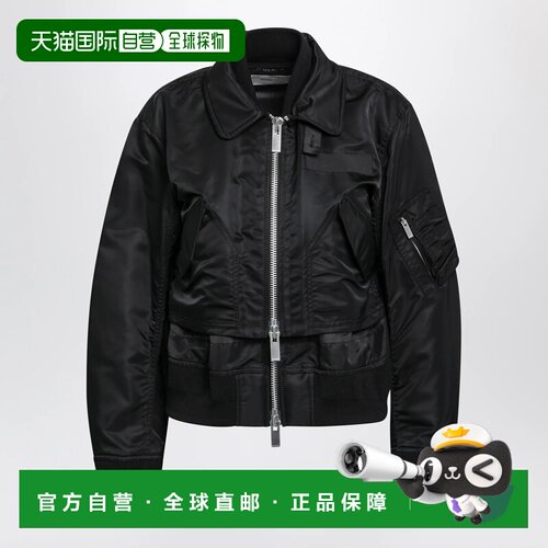 SACAI 女士外套 2608582NY001 AW2026 黑色 Black satin-effect n