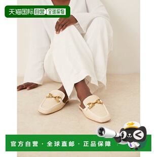 1h可退 潮奢 ASOS 女士 fabrication 设计宽版嵌片平底简便凉拖()