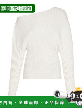 BALMAIN 女士针织衫 GF1AQ135KJ300KA SS2026 白色 Waist-cinched