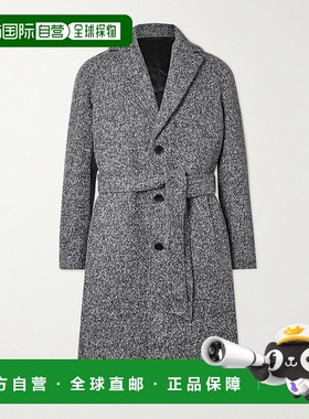 1h可退 潮奢 Mr P. 男士 Donegal 束带羊毛混纺毛圈大衣 MPO23300