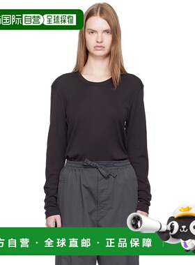 1h可退 潮奢 Lemaire 女士 黑色长袖 T 恤 TO1441LJ1016