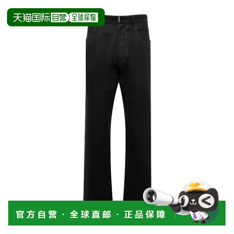 1h可退 GIVENCHY 男士牛仔裤 BM51E3513R001 AW2024 黑色 腰带环