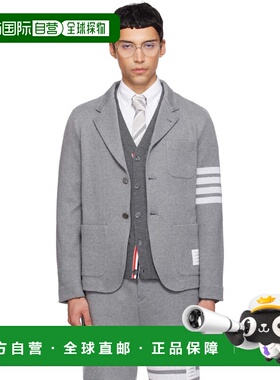 1h可退 潮奢 Thom Browne 汤姆 布朗 男士 灰色 Double Face Knit