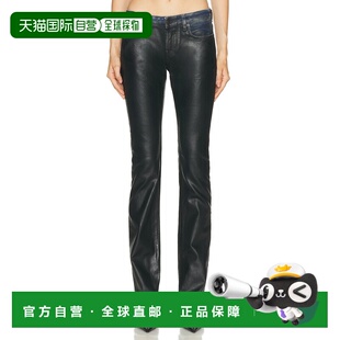 1h可退 潮奢 Acne Studios 艾克妮 女士 2013 弹力木炭色皮革裤子