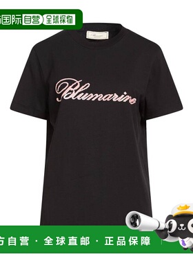 1h可退 潮奢 Blumarine 蓝色情人 女士 T恤 black黑色 舒适时尚