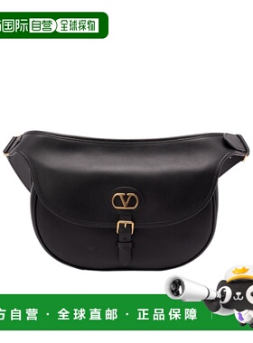 VALENTINO 女士腰包 YB0S80RBN0NO SS2026 黑色 翻盖单肩包