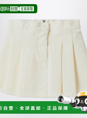 1h可退 潮奢 il gufo 女童 乳白色半身裙(牛仔色)童装 P25GN230J0