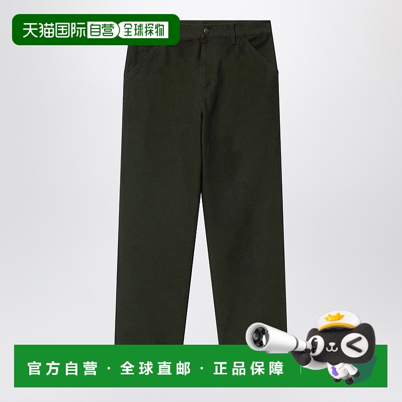 1h可退 潮奢 CARHARTT WIP 男士 单及膝橄榄绿有机棉裤子 I031497
