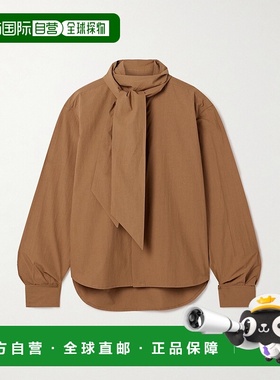 1h可退 潮奢 Petar Petrov 女士 All-Rounder 蝴蝶结棉质府绸衬衫