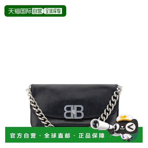 BALENCIAGA 女士斜挎包 7485962AAI41000 SS2025 黑色单肩包