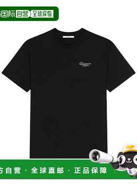 GIVENCHY 男士T恤 BM71NK3YSA001 SS2026 黑色 棉质短袖 T 恤