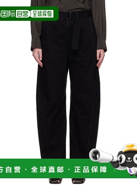 1h可退 潮奢 Lemaire 女士 黑色 Twisted Belted 牛仔裤 PA326LD1