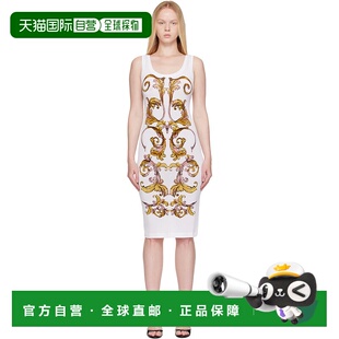 范思哲 女士 白色 1h可退 Barocco versace Outline 吊带裙 潮奢
