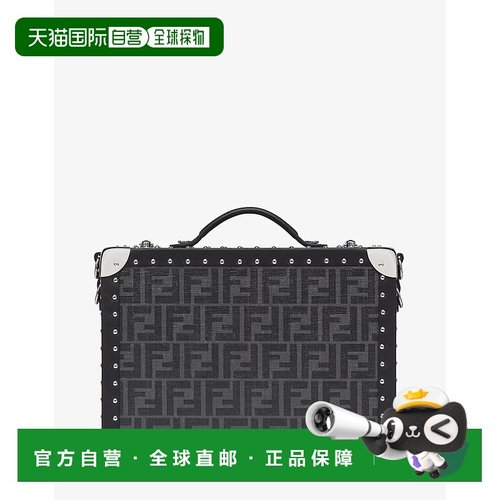 FENDI 男士旅行包 7VV134A8V3F0GXN AW2025 黑色 Fendi Travel Ba