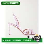 潮奢 AQUAZZURA 1h可退 女士 Tati 金属感蛇皮质感露跟凉鞋