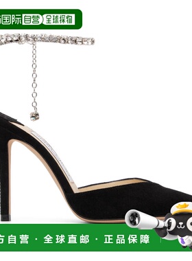 1h可退 潮奢 Jimmy Choo 周仰杰 女士 黑色 Saeda 100 高跟鞋 SAE