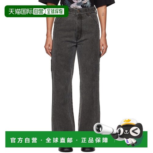 1h可退 潮奢 We11Done 女士 黑色 Rhinestone Logo Carpenter 长