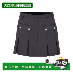 AW2025 W0517252 黑色 Black Miniskirt GANNI Pleated 女士短裤